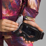 North Face Girls Freedom Insulated Jacket 2024 - A multicolored, abstract patterned jacket with a shiny finish.