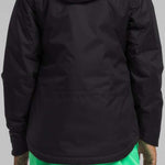 North Face Girls Freedom Insulated Jacket 2024 - A black insulated jacket with a hood, worn by a model from behind.
