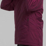 North Face Girls Freedom Insulated Jacket 2024 - A dark-colored, insulated jacket with a hood and zipper closure.