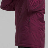 North Face Girls Freedom Insulated Jacket 2024 - A dark-colored, insulated jacket with a hood and zipper closure.