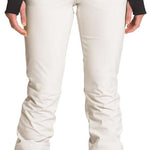 North Face Ladies Amy Softshell Pant - Beige softshell pants with black zipper on back pocket.