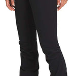 North Face Ladies Amy Softshell Pant - Black pants with zippered pockets and a small pocket on the right thigh.