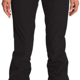 North Face Ladies Apex Stretch Soft-Shell Pants Short - Black pants with zippered pocket on left hip and stretchy material.