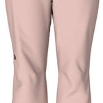 North Face Ladies Sally Insulated Pants 2024 - Beige pants with two black snap buttons at waistband.