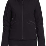 North Face Women's Inclination Shell Jacket - A black jacket with a hood, featuring a zippered front and two side pockets.