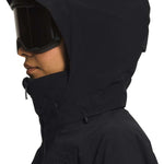 North Face Women's Inclination Shell Jacket - A black jacket with a hood, featuring a zippered front and two side pockets.