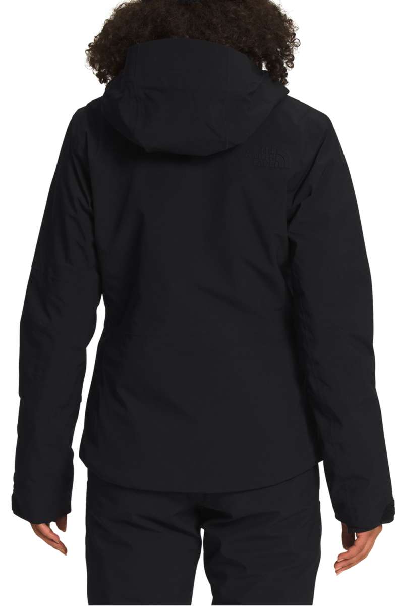 North Face Women's Inclination Shell Jacket 2022-2023 - A black jacket with a hood and zippered pockets.