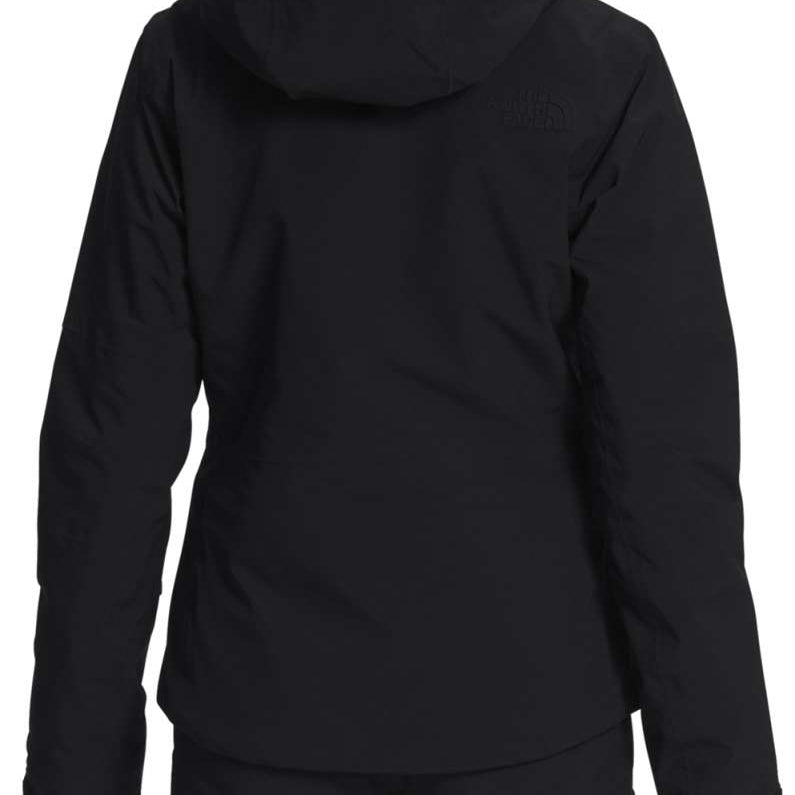 North Face Women's Inclination Shell Jacket 2022-2023 - A black jacket with a hood and zippered pockets.