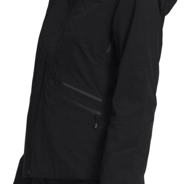 North Face Women's Inclination Shell Jacket 2022-2023 - A black waterproof shell jacket with a high collar and zippered pockets.