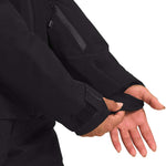 North Face Women's Inclination Shell Jacket 2022-2023 - A black jacket with a zippered pocket on the upper right side and a zippered chest pocket.