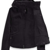 North Face Women's Inclination Shell Jacket 2022-2023 - A black waterproof shell jacket with a hood, zippered pockets and adjustable cuffs.