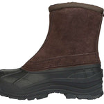 Northside Albany Insulated Suede Boot 2024 - A brown suede boot with a thick black sole and a small loop on the back of the heel.