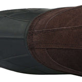 Northside Albany Insulated Suede Boot 2024 - Black suede boot with quilted pattern on upper and black rubber sole.