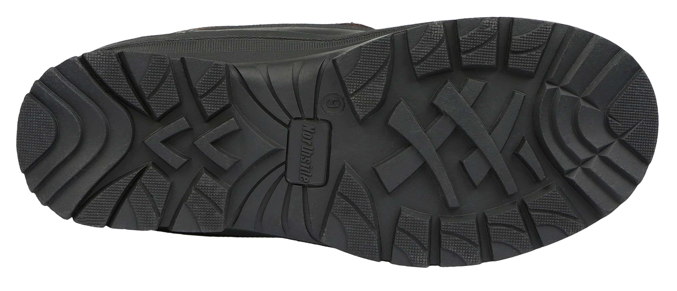 Northside Albany Insulated Suede Boot - Black suede boot with a thick, dark gray sole and laces.