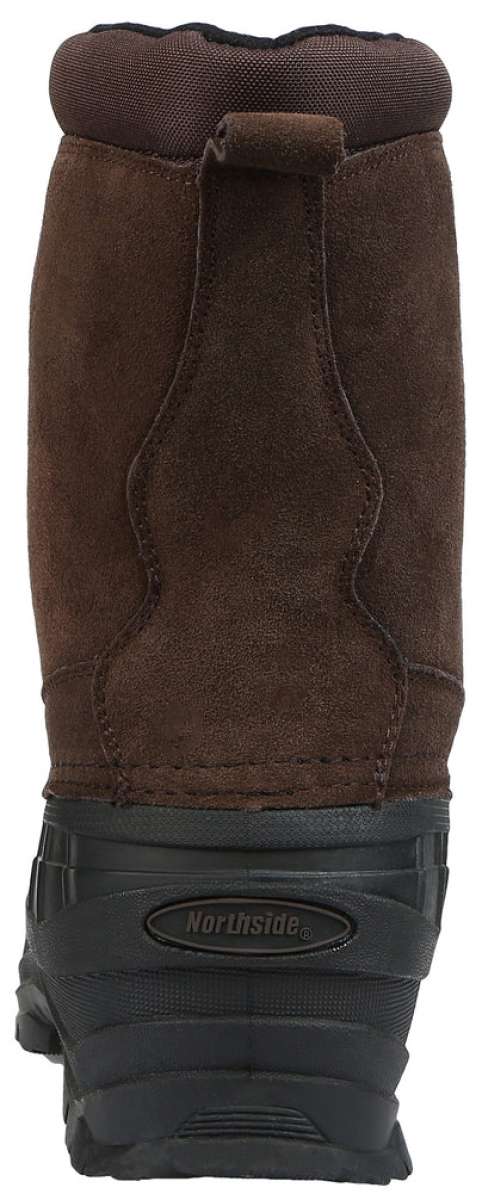 Northside Albany Insulated Suede Boots - Brown suede boots with dark brown stitching and a black rubber sole.