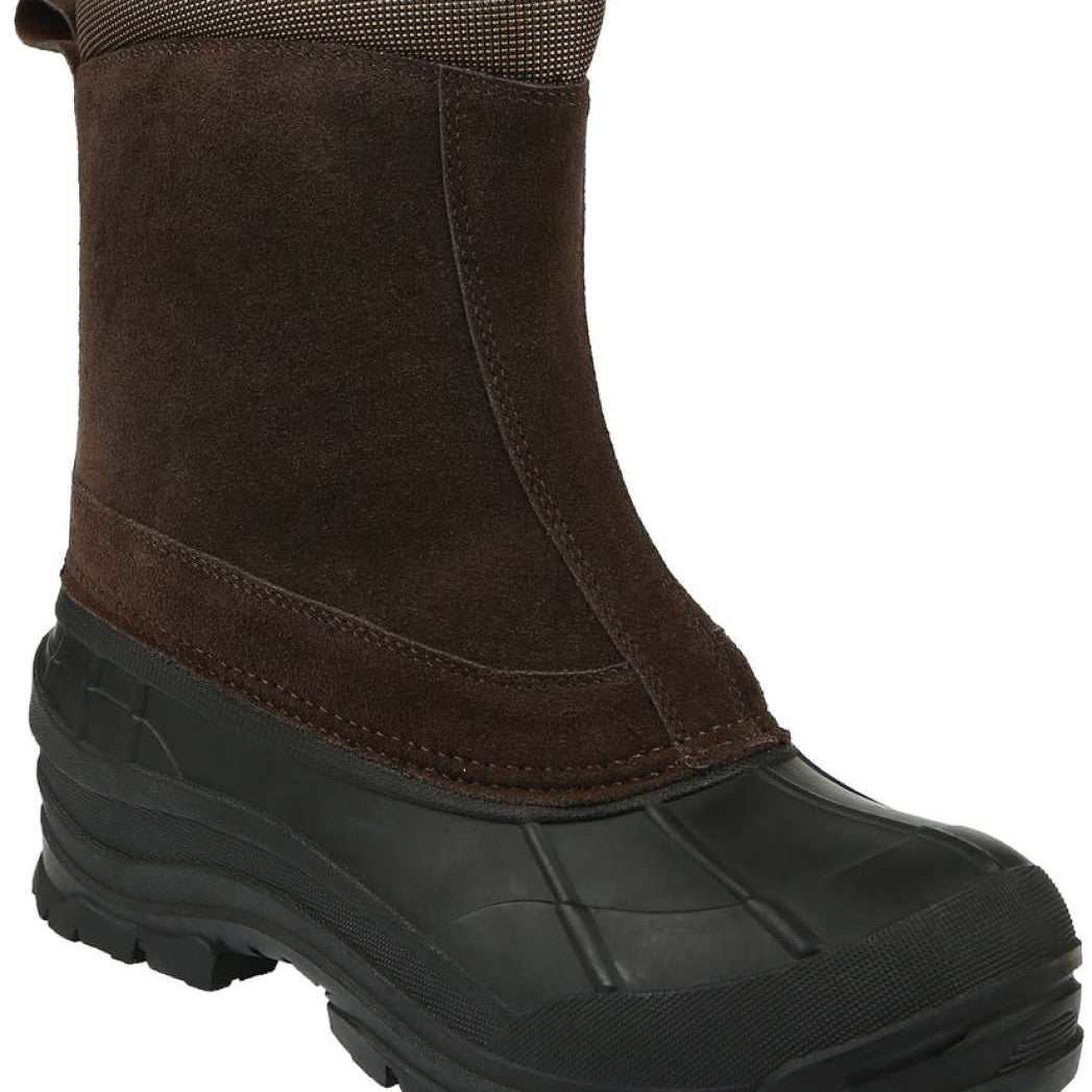 Northside Albany Insulated Suede Boots - These suede boots feature a rich brown color with subtle stitching details on the upper portion.