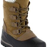 Northside Back Country insulated Boot 2024 - A tall, tan suede boot with a thick black sole and white fleece lining visible at the top.
