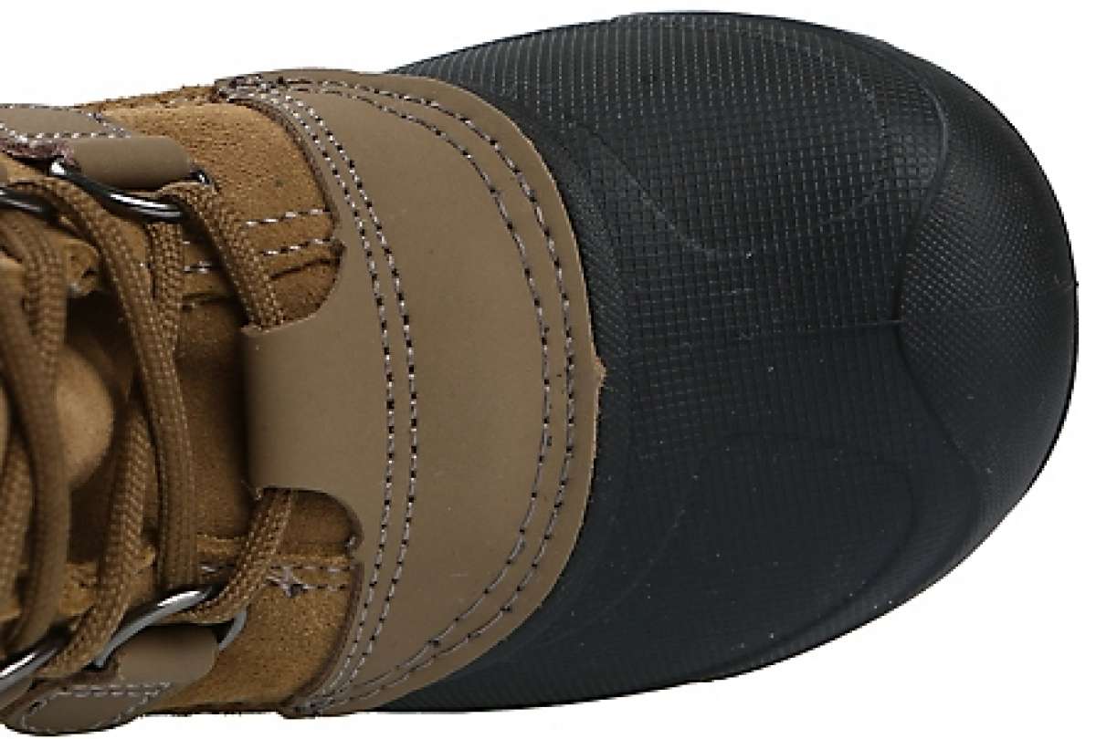 Northside Back Country insulated Boot 2024 - A brown suede boot with a thick black rubber sole and laces.