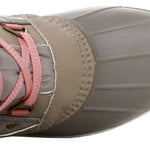 Northside Ladies Modesto Mid-Calf Boots - A pair of mid-calf boots with a tan upper and brown laces.