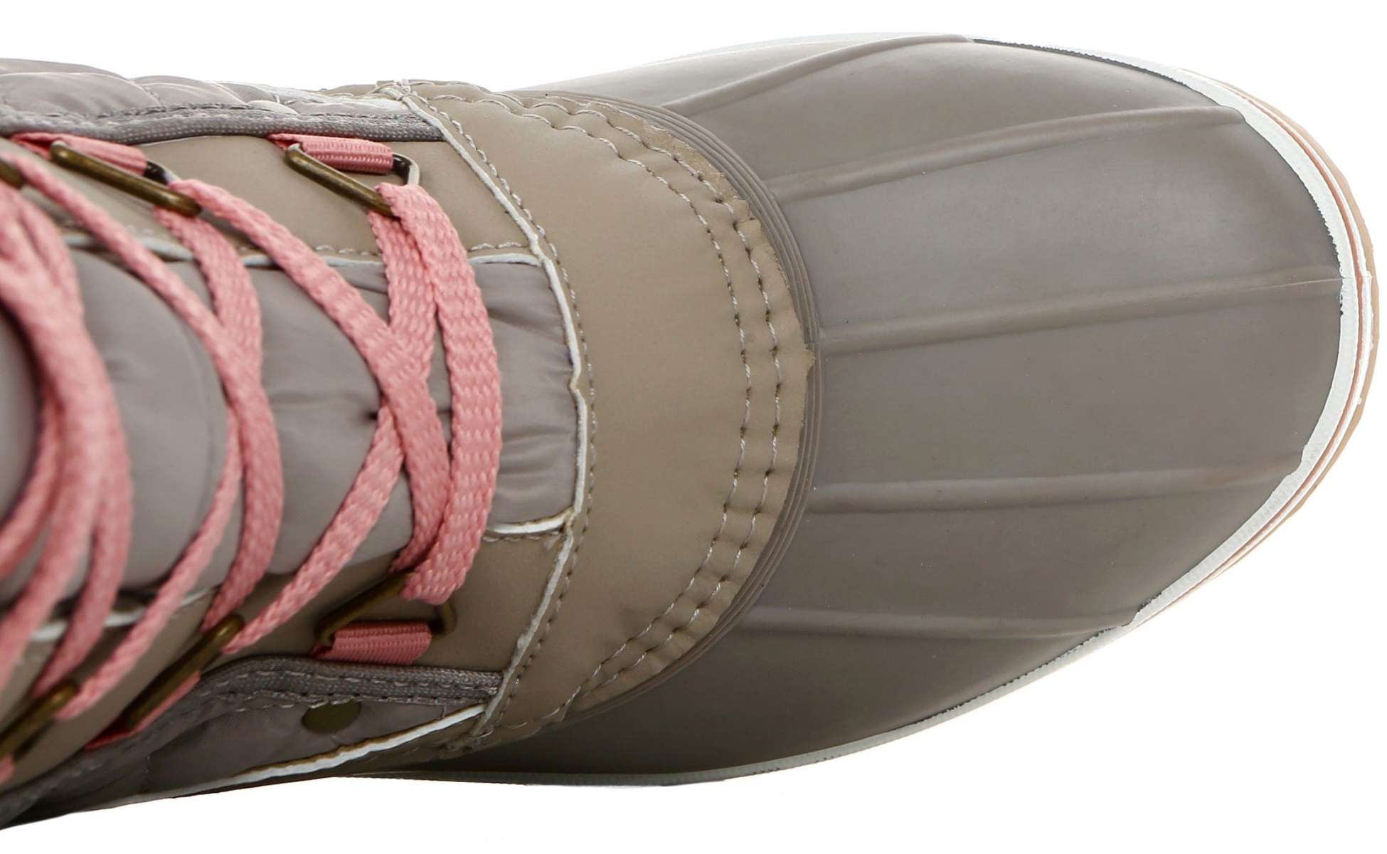 Northside Ladies Modesto Mid-Calf Boots - A pair of mid-calf boots with a tan upper and brown laces.