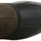 Northside Ladies Morgan Crest Insulated Boots 2023 - A pair of insulated boots with a quilted pattern on the upper portion, featuring a brown color scheme and a white stripe along the top edge.