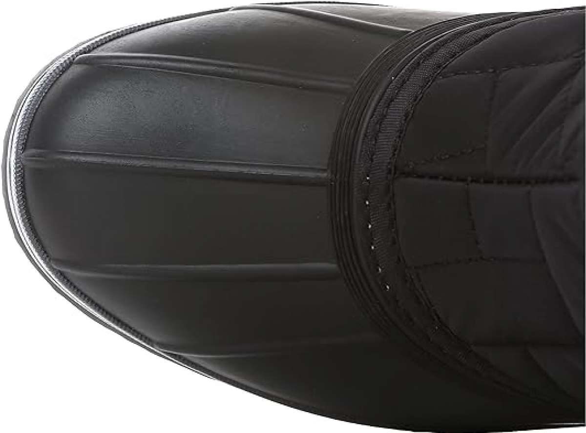 Northside Ladies Morgan Crest Insulated Boots 2023 - Black waterproof leather boots with quilted pattern on upper and silver hardware.