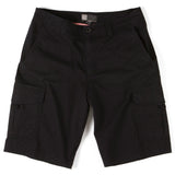 O'Neill Men's Rebel Twill Cargo Short 2013 - A pair of black cargo shorts with two pockets on each side and a button fly.