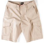 O'Neill Men's Rebel Twill Cargo Short 2013 - A pair of khaki cargo shorts with multiple pockets and a button fly.