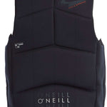 O'Neill Assault LS CGA Wakeboard Vest 2022 - Black vest with white logo on upper left side and red stitching around edges.