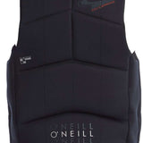 O'Neill Assault LS CGA Wakeboard Vest 2022 - Black vest with white logo on upper left side and red stitching around edges.