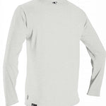 O'Neill Hybrid Long Sleeve Sun Shirt 2022-2023 - A long-sleeved shirt with a crew neck and a subtle pattern of small, dark gray dots on a light gray background.