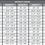 O'Neill Epic 4/3 Ladies Full Wetsuit - A black wetsuit with a white logo on the chest and left thigh, worn by a model posing sideways in front of a gray background.