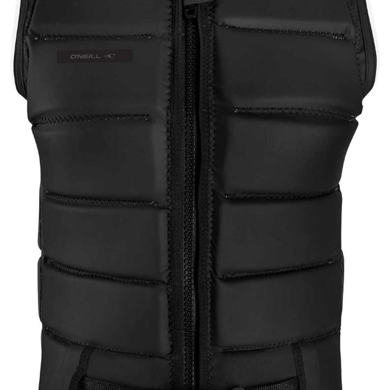 O'Neill Outlaw Impact Wake Vest 2022 - Black life jacket with white logo on chest and back.