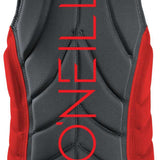 O'Neill Slasher Impact Vest 2022-2023 - Black vest with red accents and a logo on the back.