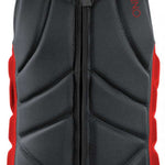 O'Neill Slasher Impact Vest 2022-2023 - A black and red impact vest with a zipper down the front.