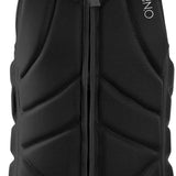 O'Neill Slasher Impact Vest 2022 - Black vest with white logo on chest and back, featuring a textured pattern of diagonal lines.