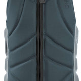 O'Neill Slasher Impact Vest 2022 - A dark gray vest with a black zipper down the front and white accents on the sides.