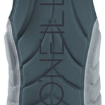 O'Neill Slasher Impact Vest 2022 - A dark gray impact vest with a white logo on the chest and a zipper down the front.