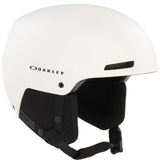 Oakley MOD1 Pro Helmet 2024 - A white helmet with a black visor and chin strap, featuring an Oakley logo on the side.
