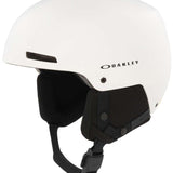 Oakley MOD1 Pro Helmet 2024 - White helmet with black straps and buckle.