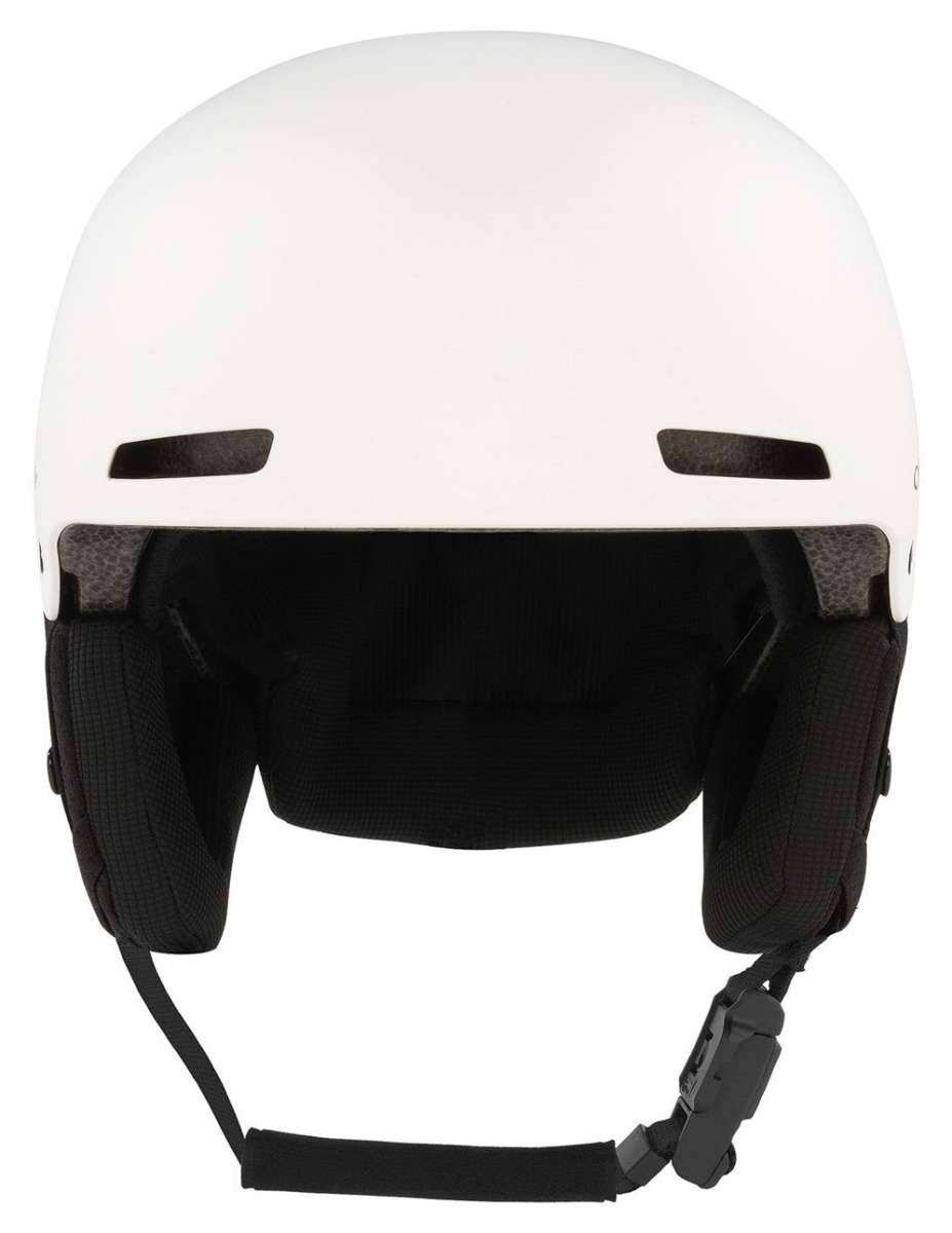 Oakley MOD1 Pro Helmet 2024 - White helmet with black straps and a clear visor.