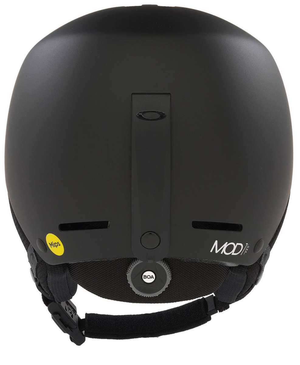 Oakley MOD1 Pro Helmet 2024 - Matte black helmet with a sleek, aerodynamic design and adjustable vents on top.