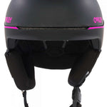 Oakley Mod 5 Helmet - Matte black helmet with pink accents and a gray visor.