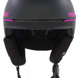 Oakley Mod 5 Helmet - Matte black helmet with pink accents and a gray visor.