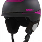 Oakley Mod 5 Helmet - Matte black helmet with pink accents and ventilation holes on top.