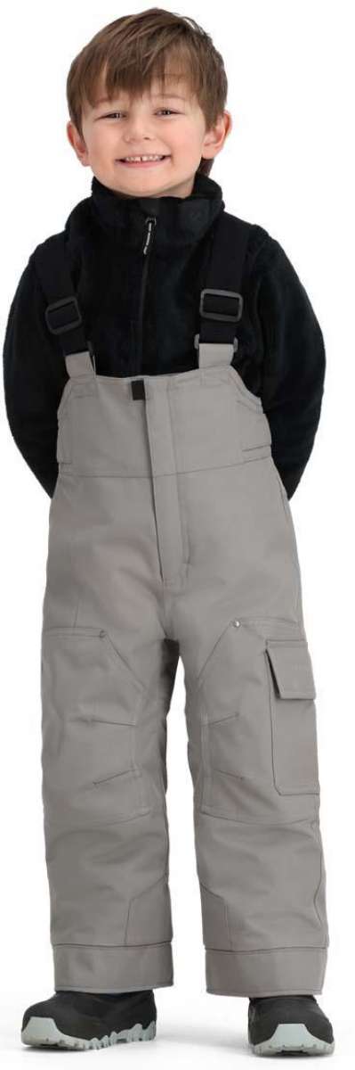 Obermeyer Juniors Volt Insulated Pant 2024 - Black insulated ski pants with a subtle pattern of thin white lines on the left leg.
