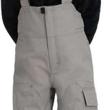 Obermeyer Juniors Volt Insulated Pant 2024 - Black insulated ski pants with a subtle pattern of thin white lines on the left leg.