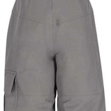 Obermeyer Juniors Volt Insulated Pant 2024 - A pair of gray insulated ski pants with a black logo on the left leg.