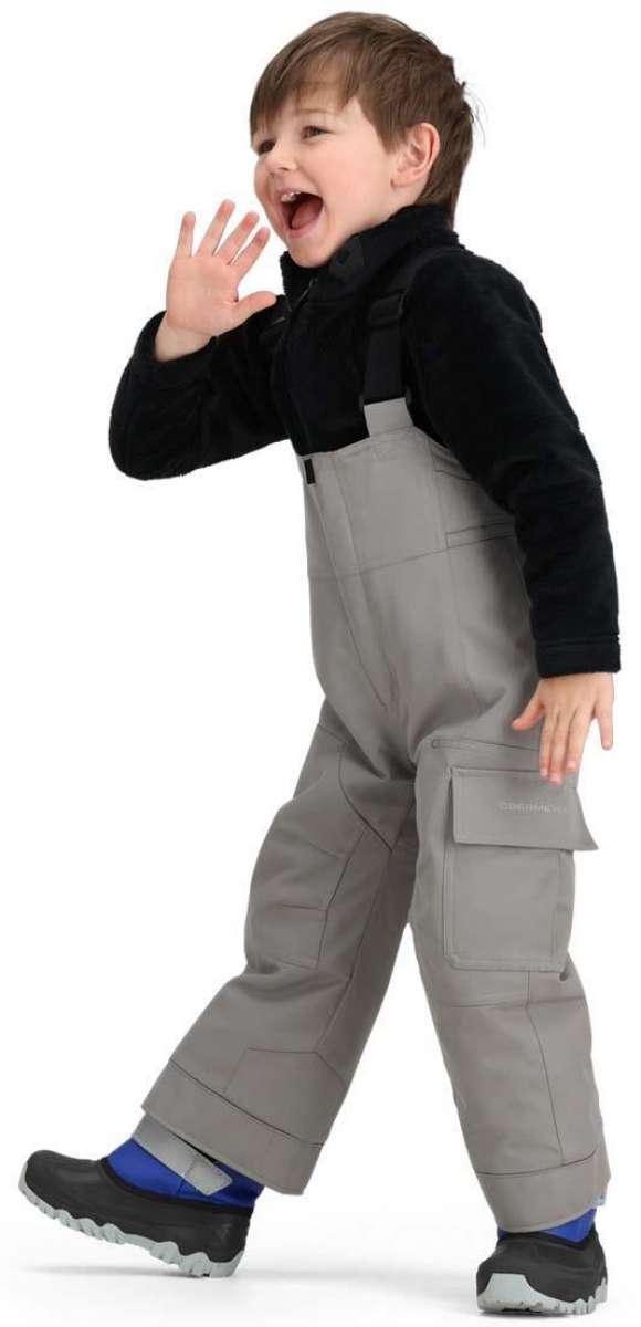 Obermeyer Juniors Volt Insulated Pant - Black insulated ski pants with a subtle white stripe on the side of one leg.