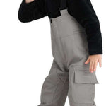 Obermeyer Juniors Volt Insulated Pant - Black insulated ski pants with a subtle white stripe on the side of one leg.